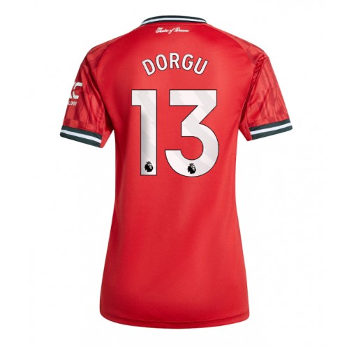 Stroje piłkarskie Manchester United Patrick Dorgu #13 Koszulka Podstawowej dla damskie 2025-26 Krótki Rękaw